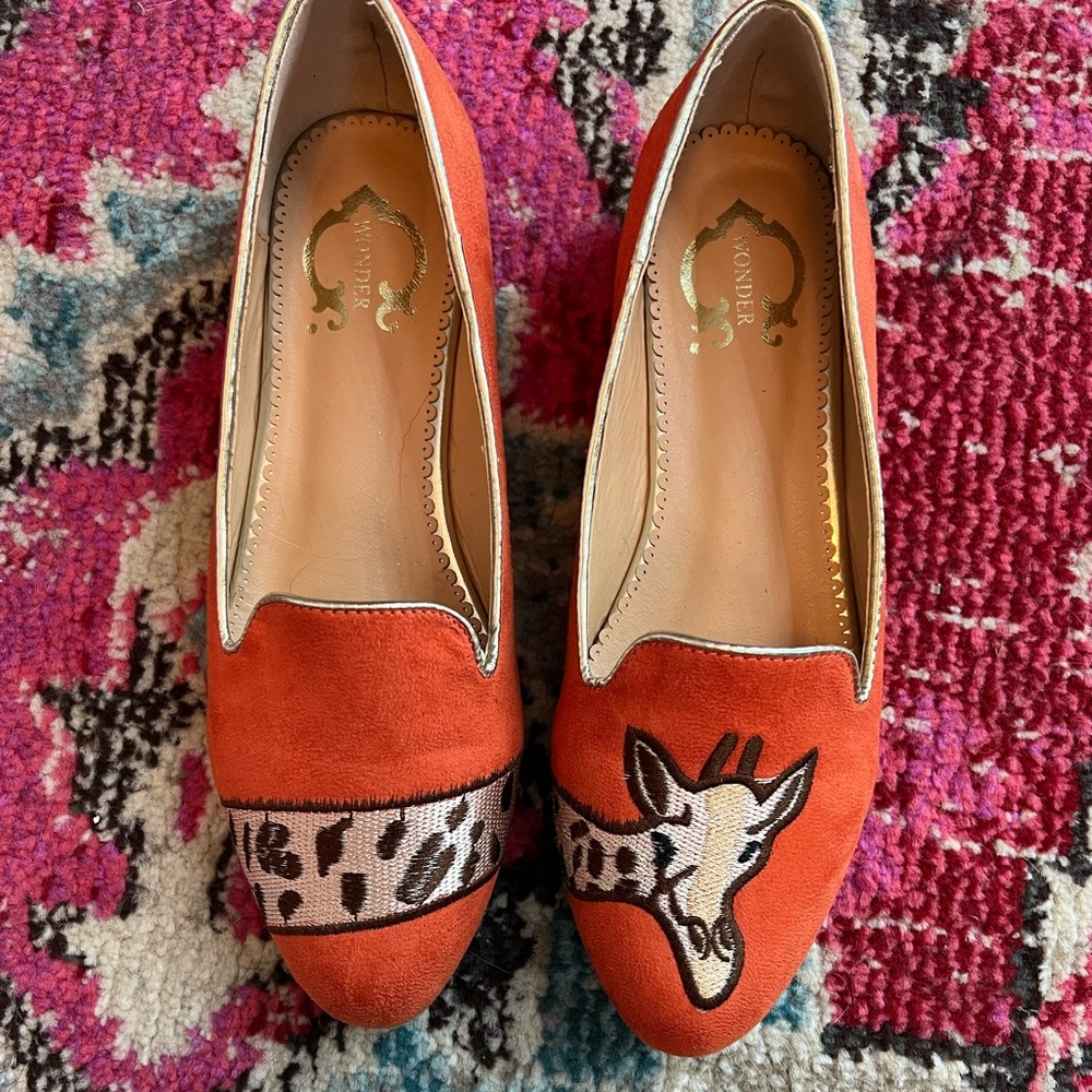 C. Wonder Orange Giraffe Flats